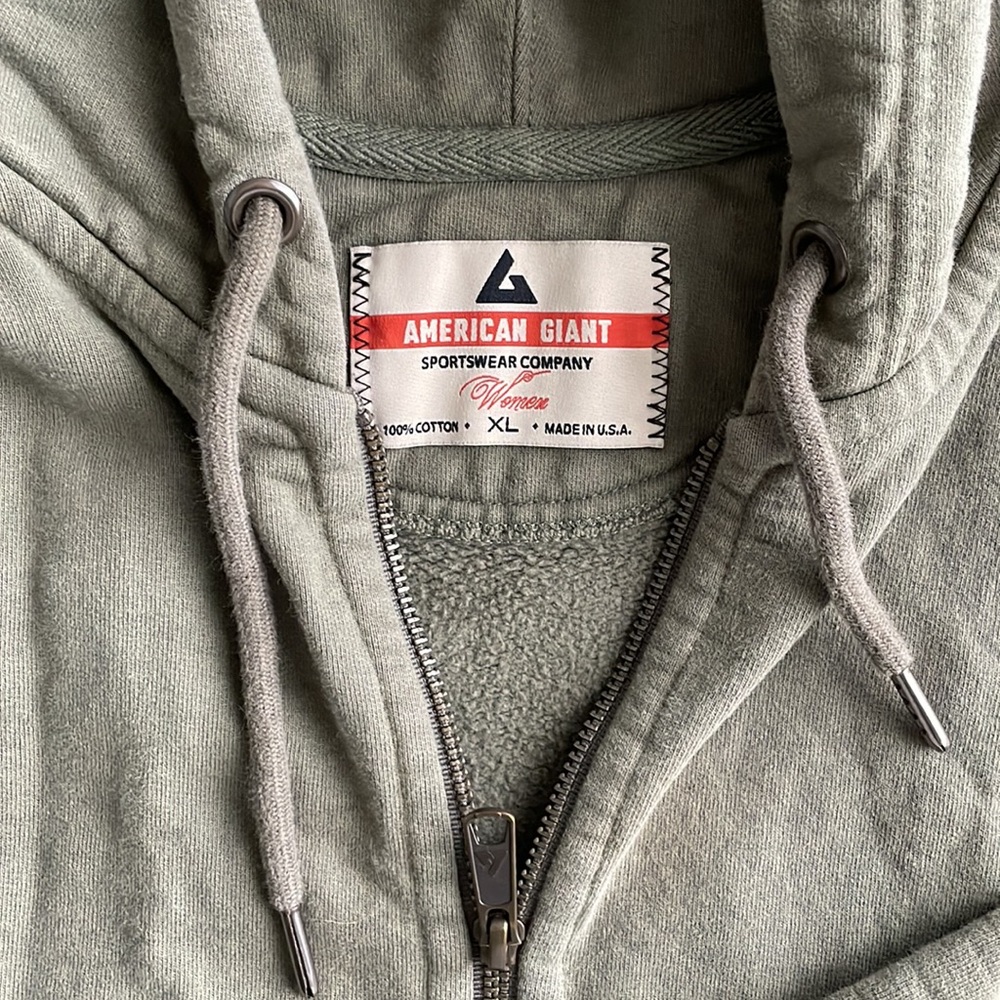 American Giant hoodie Green XL - Picture 3 of 4